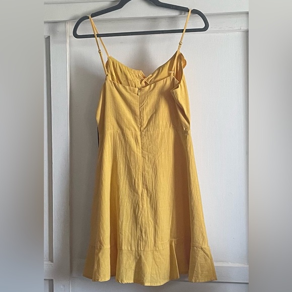 Lulus Here To Dance Yellow Lace-Up Mini Dress. New With Tags. - Picture 7 of 12